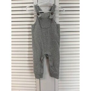 Cat and Jack size 12M grey ribbed Overalls
